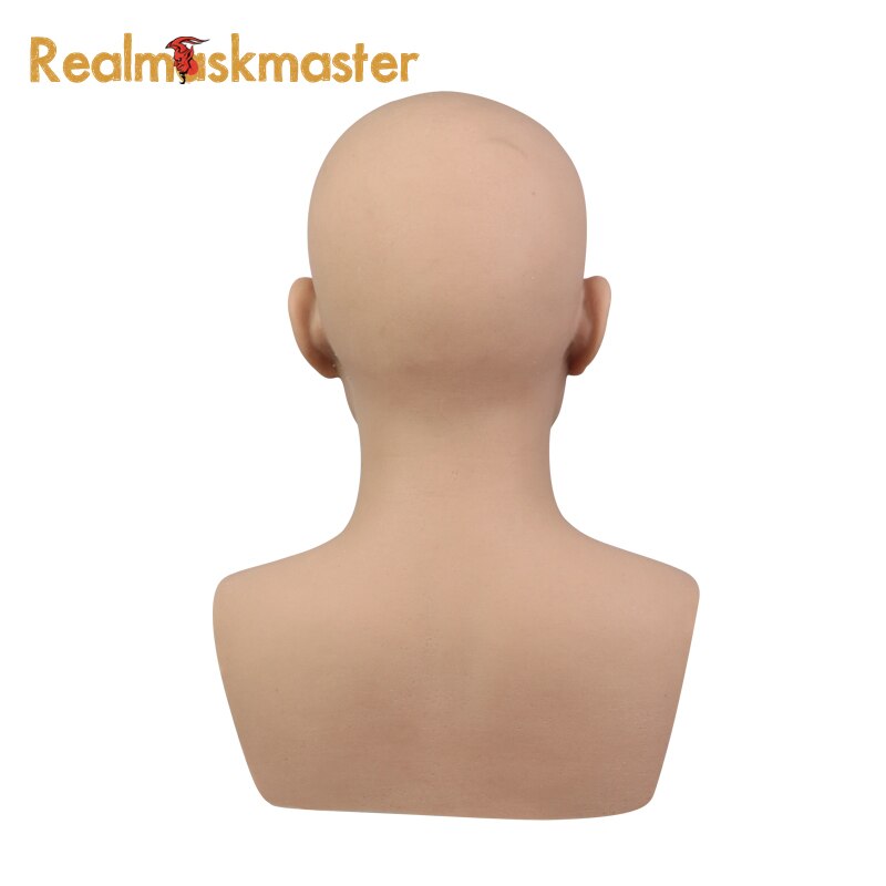 Realmaskmaster real skin halloween male latex realistic adult silicone full face mask for man cosplay party fetish