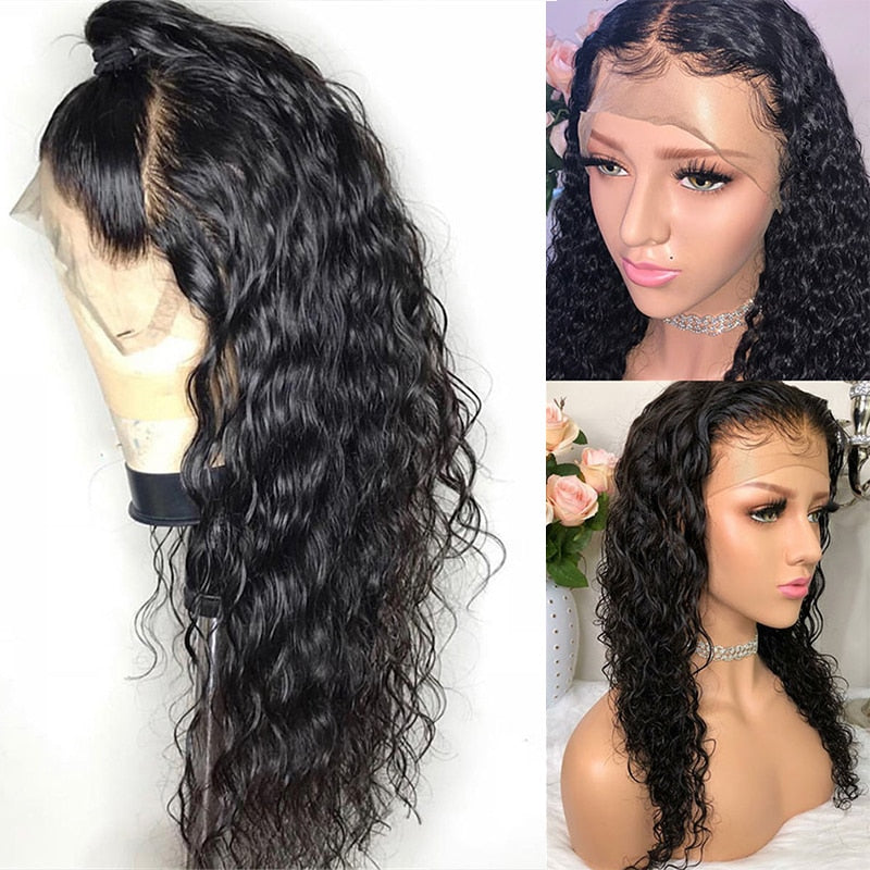 Brazilian Water Wave Wig 13*4 Lace Front Human Hair Wigs Pre Plucked Natural Hairline 150% High Radio Remy Hair Wigs Modern Show