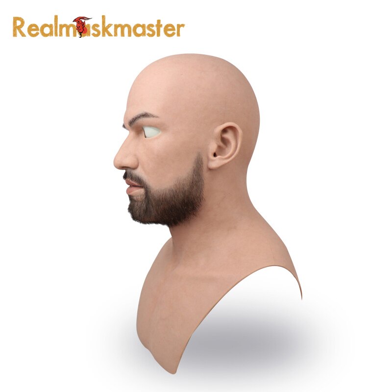 Realmaskmaster male latex realistic adult silicone full face mask for man cosplay party mask fetish real skin