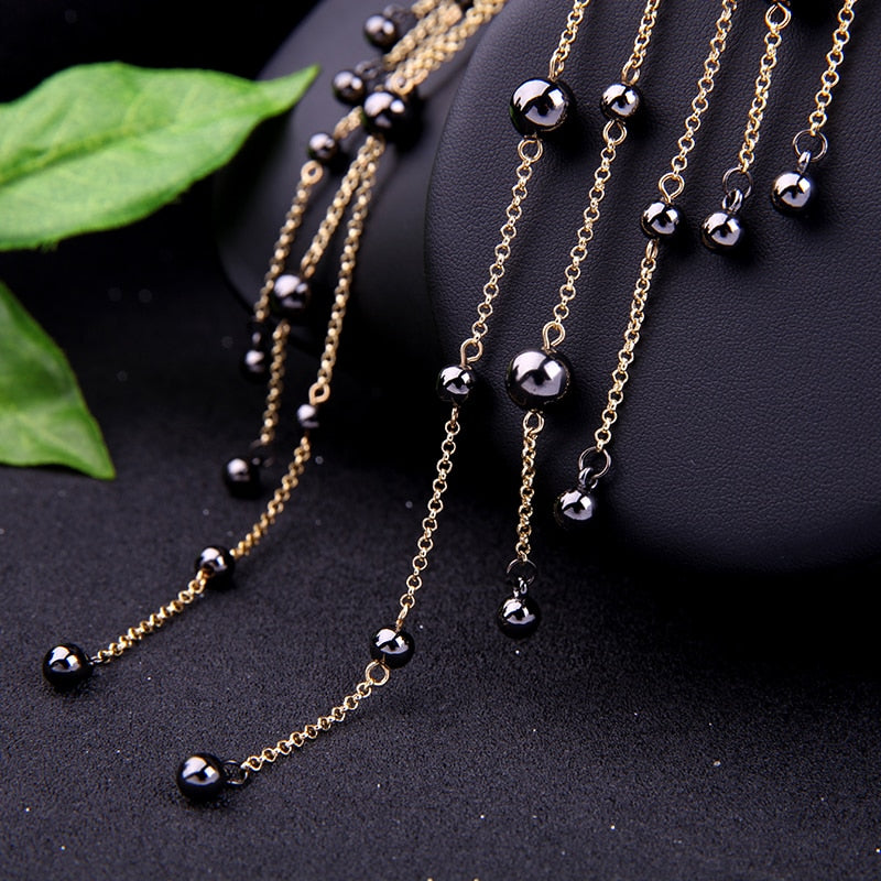 JOOLIM Jewelry Wholesale/Chain Tassel Pendant Cuff Choker Necklace Waterfall Necklace Statement Jewelry Stylish