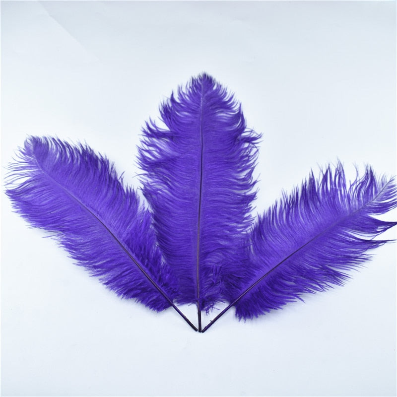 Wholesale High Quality Purple ostrich feathers 15-70cm 10-200pcs/lot DIY Party/wedding Decoration Plumes and feathers for crafts