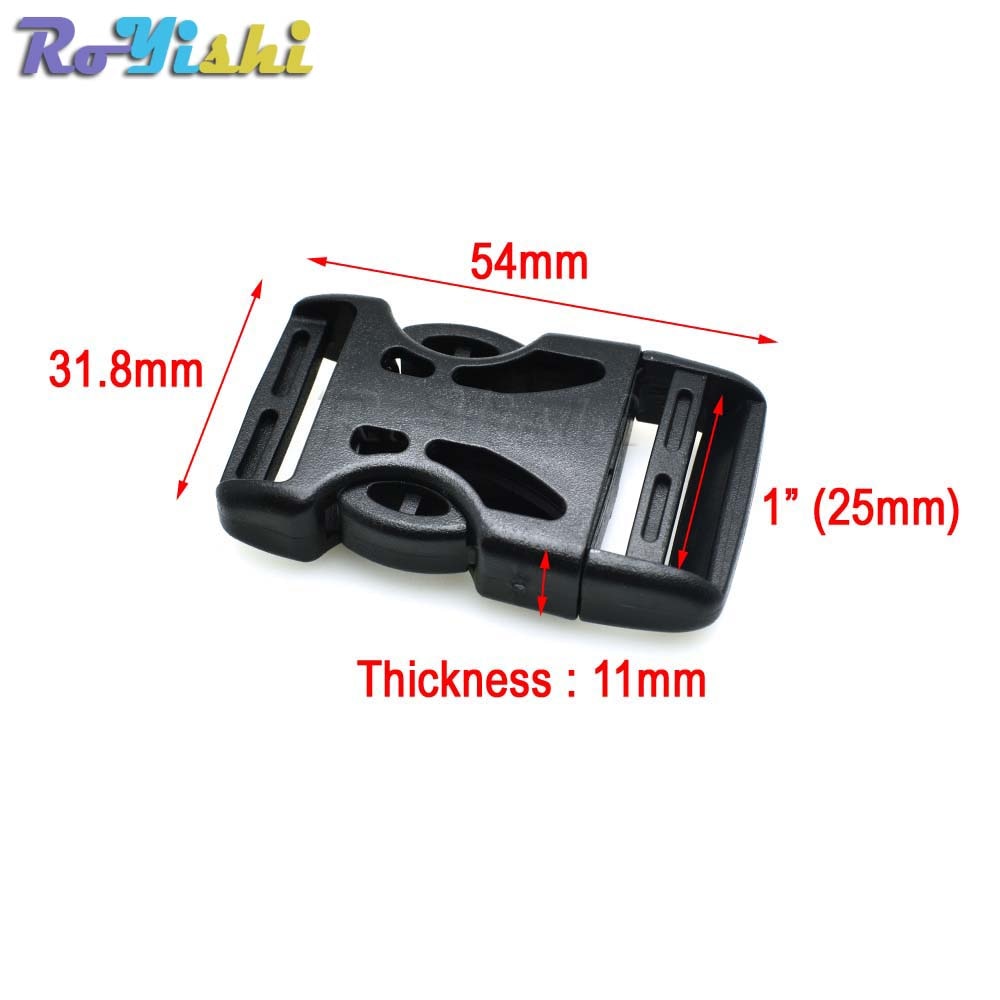 Plastic 5/8" 3/4" 1" 1-1/4" 1-1/2" 2" Adjustable Buckle For Backpack Straps Luggage Webbing