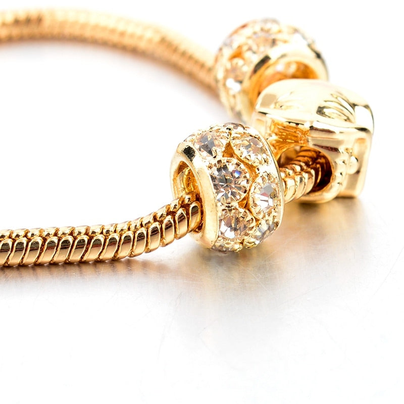 ATTRACTTO Owl Charm Bracelets For Women Luxury Gold Chain Bracelets & Bangles Jewelry Pulseras personalized Bracelet SBR160013