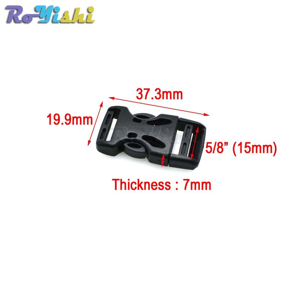 Plastic 5/8" 3/4" 1" 1-1/4" 1-1/2" 2" Adjustable Buckle For Backpack Straps Luggage Webbing