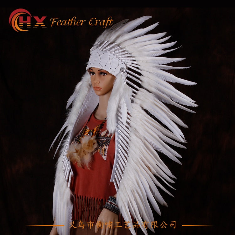 Indian Feather headdress handmade feather costumes native feather headdress war bonnet indian feather hat
