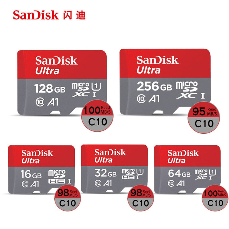 Sandisk Ultra Micro SD 128GB 32GB 64GB 256GB 16G 400GB Micro SD Card SD/TF Flash Card Memory Card 32 64 128 gb microSD for Phone