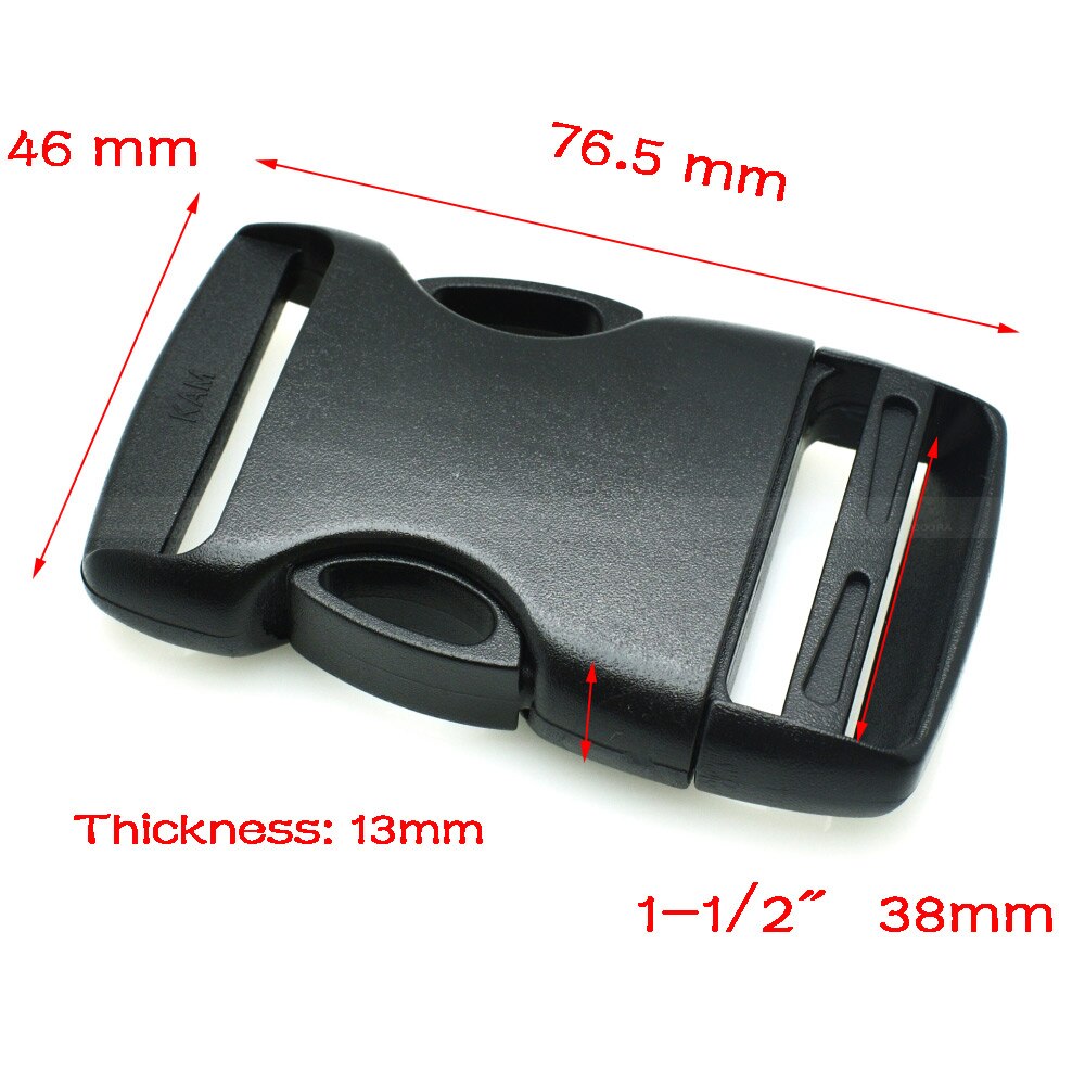 20mm 25mm 32mm 38mm 50mm Plastic Buckle black Arched&Inner Detach Buckle For Backpack Straps Outdoor sports backpack