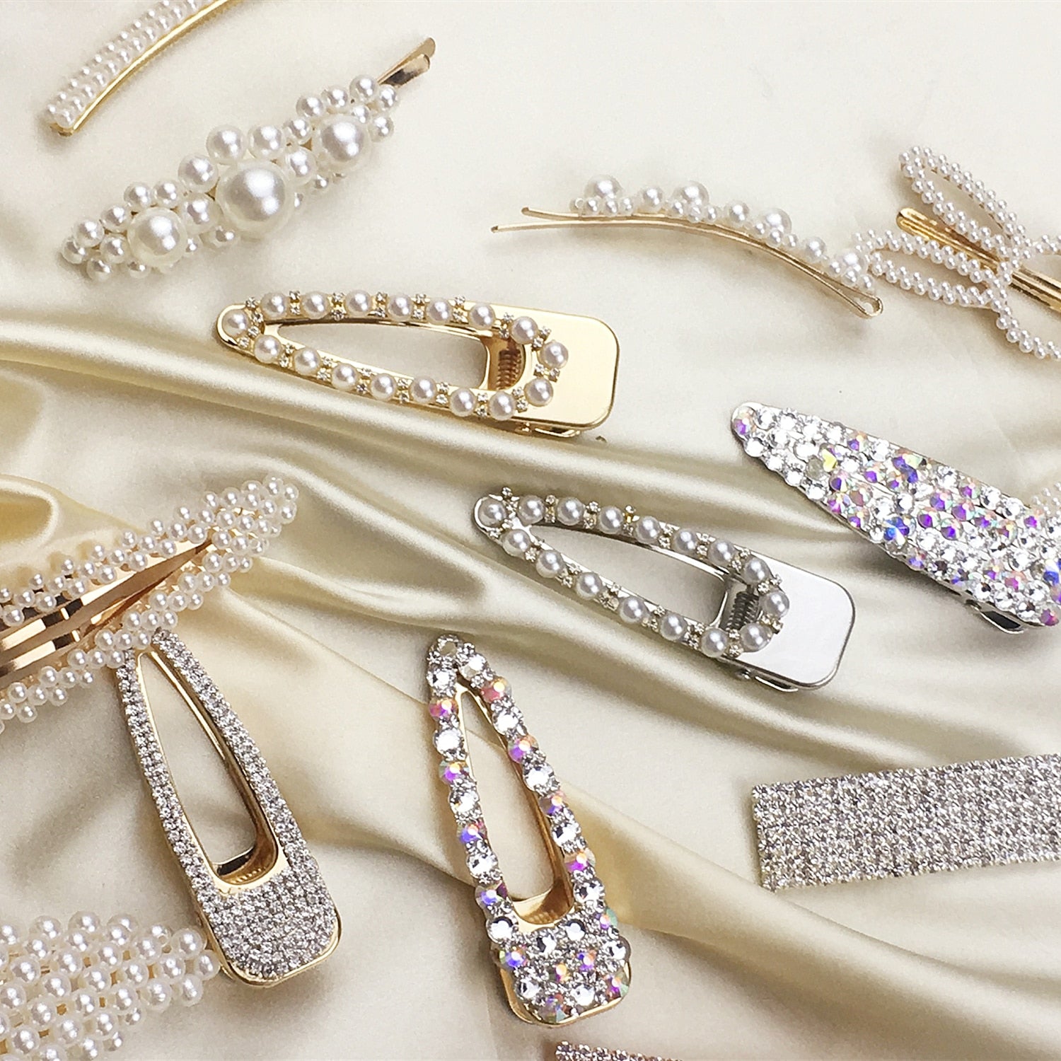 1Set Popular Pearl Hair Clips Fashionable Woman Summer Hair accessories Hairpins BB Clip Styling Tools Barrettes Headwear