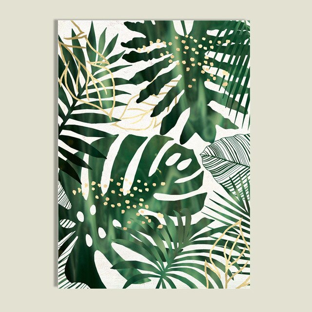 Modern Minimalist Cactus Leaf Plant Poster Nordic Painting Printed Canvas Painting Picture Home Bedroom Wall Art Decoration