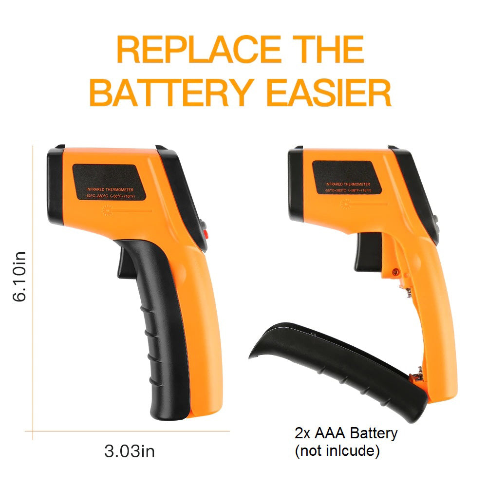 Vastar Digital GM320 Infrared Thermometer Non-Contact Temperature Meter Pyrometer IR Laser Point Gun -50~380 Celsius