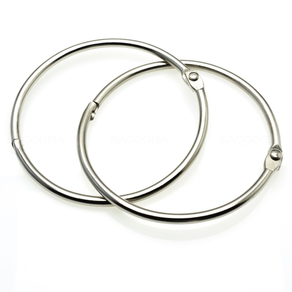 Loose Leaf Book Binder Hinge Snap O Ring Locking Keychain Metal Craft Parts