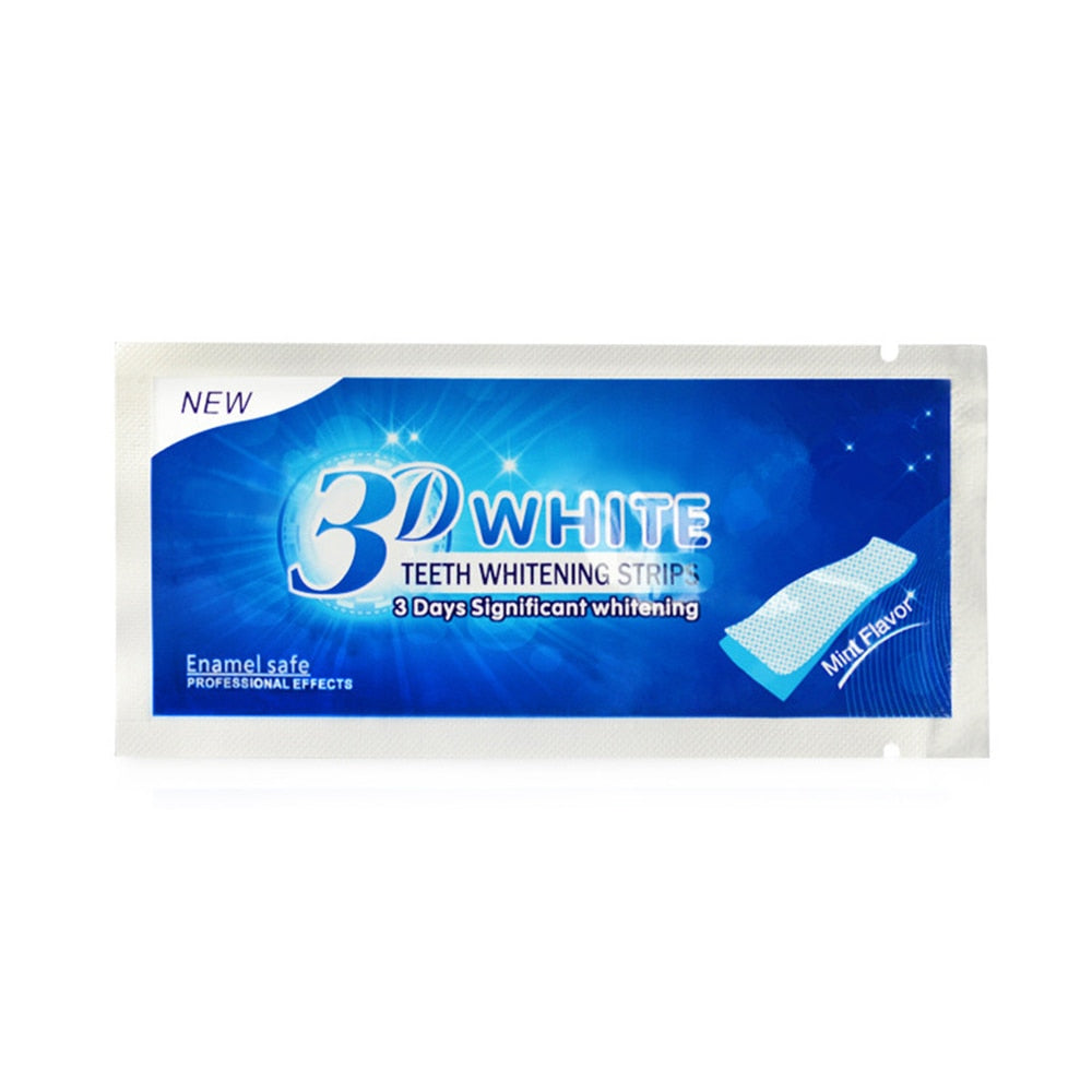2pcs/Bag Professional 3D Teeth Whitening Strips Dental Bleaching Advanced White Gel Strips Oral Hygiene Care Dental Tools TSLM2 (1 bag)