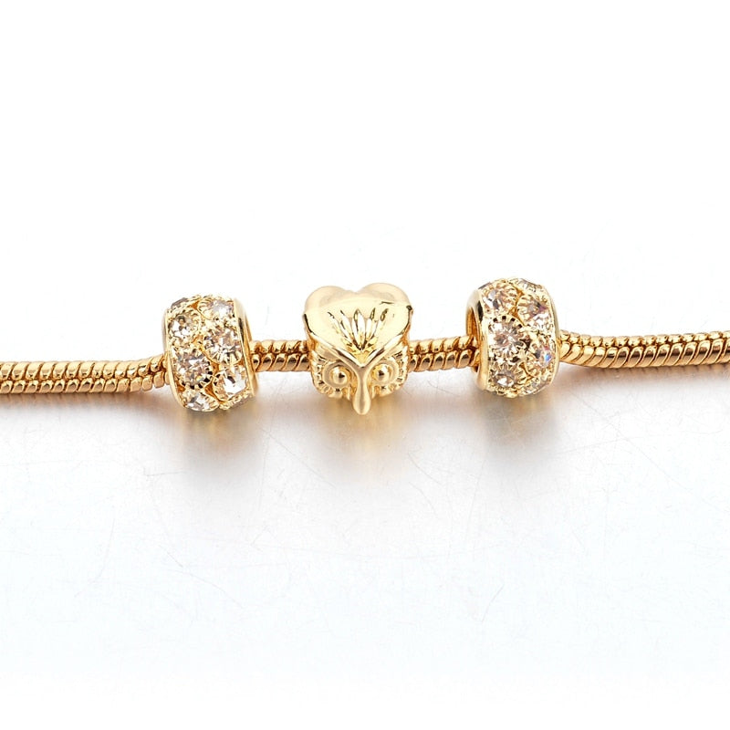 ATTRACTTO Owl Charm Bracelets For Women Luxury Gold Chain Bracelets & Bangles Jewelry Pulseras personalized Bracelet SBR160013