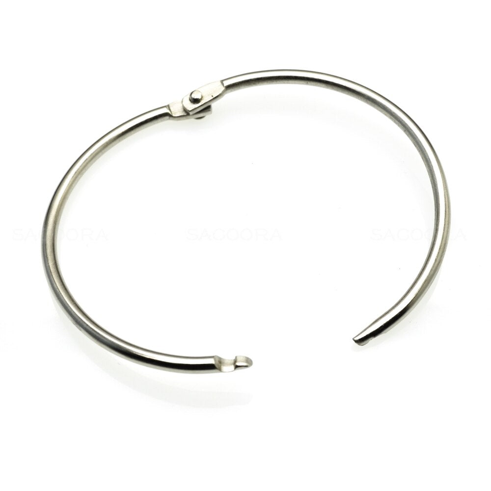 Loose Leaf Book Binder Hinge Snap O Ring Locking Keychain Metal Craft Parts