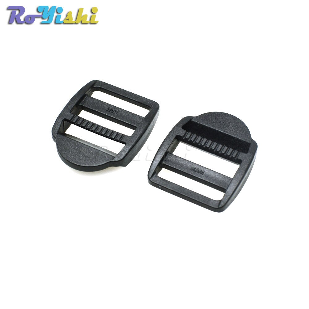 Ladder Lock Slider Plastic Buckles Backpack Straps Webbing Black+Wholesale