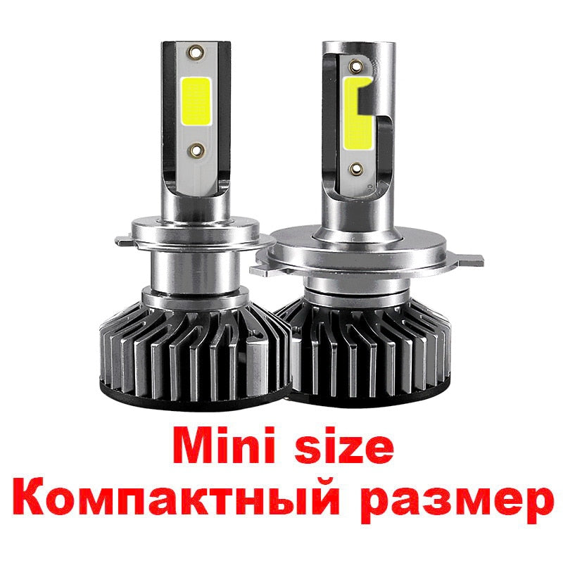 HLXG Mini Canbus lampada H4 H7 LED Car Headlight 12V 10000LM 4300K 6000K 8000K Lamp H3 H1 9005 HB3 9006 HB4 H8 H9 H11 light Bulb
