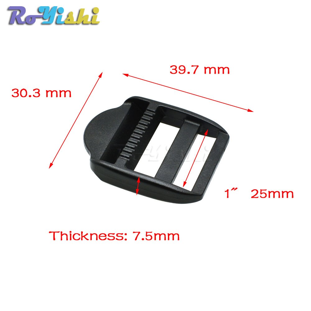 Ladder Lock Slider Plastic Buckles Backpack Straps Webbing Black+Wholesale