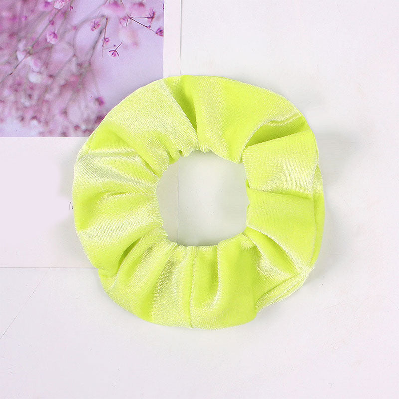 1Pc Women Elastic Hair Ring Winter Soft Velvet Rubber Bands Hair Bands Girls Sweet Solid Color Hair Accessories Ponytail Holder
