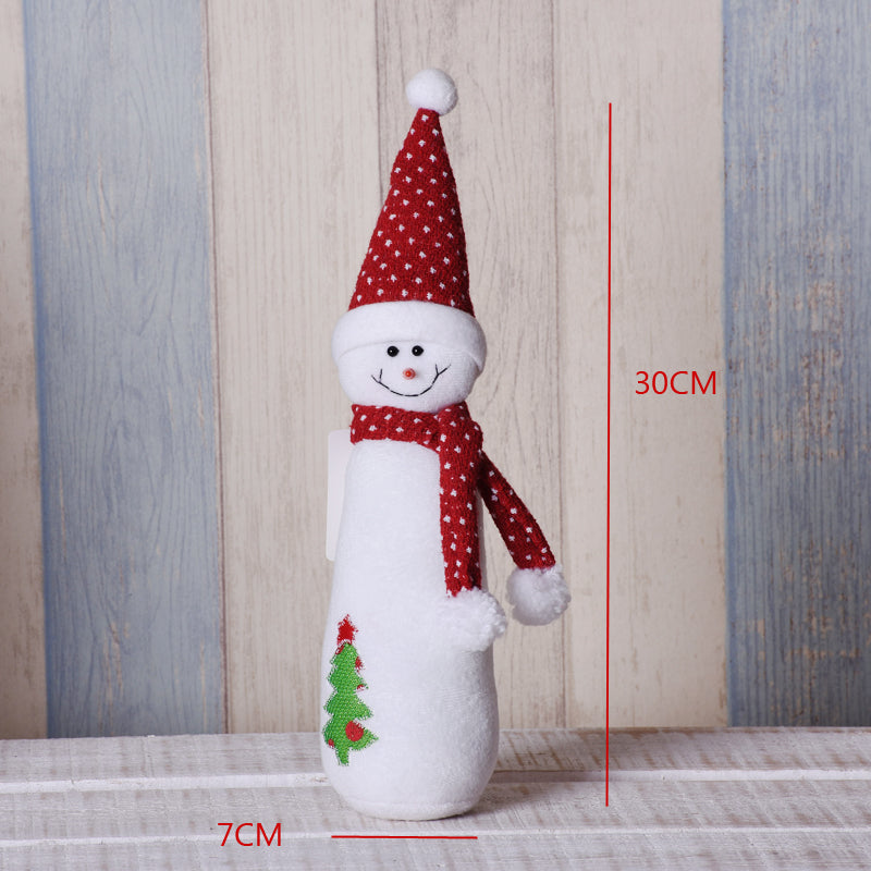 Big Size Christmas Dolls Retractable Santa Claus Snowman Elk Toys Xmas Figurines Christmas Gift for Kid Red Xmas Tree Ornament