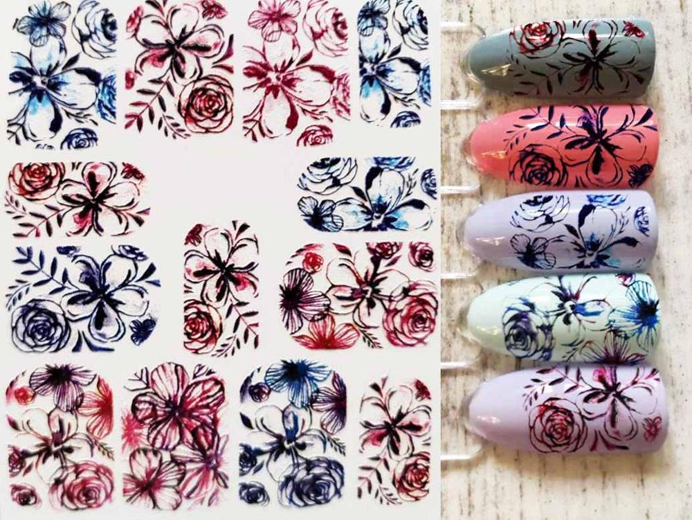 3D Acrylic Engraved  Nail Sticker Winter Sweater Charm desgin Water Decals Empaistic Nail Water Slide Decals Z0249
