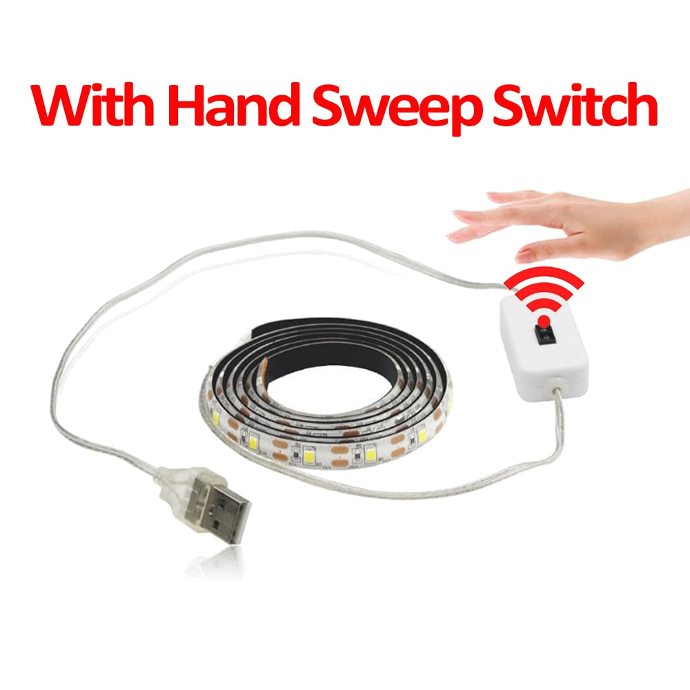 Vanity Makeup Mirror Light 5V USB LED Flexible Tape USB Cable Powered Dressing mirror Lamp Decor 0.5m -5m