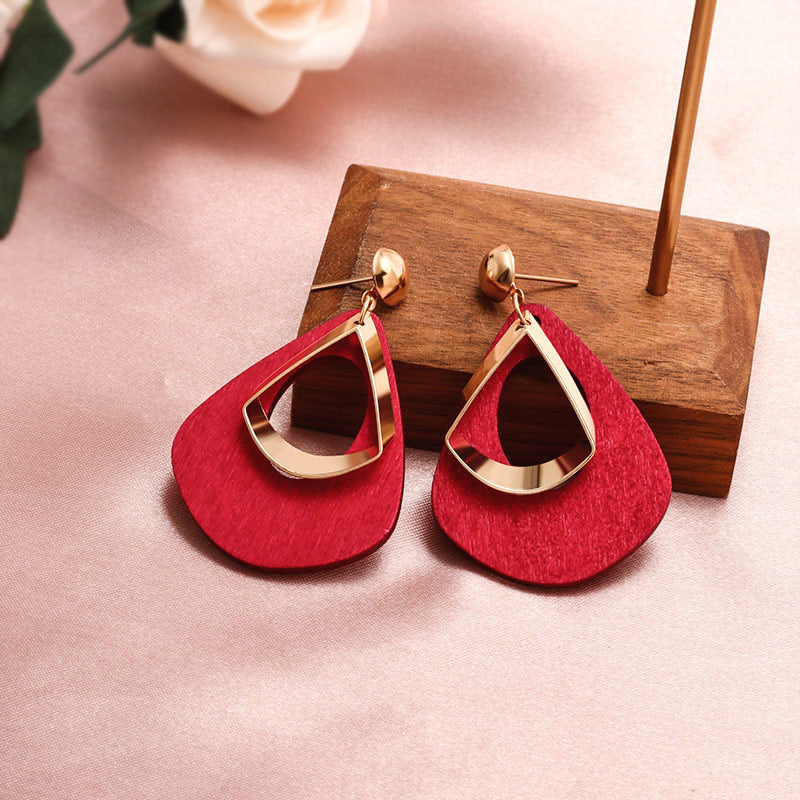 X&P New Fashion Round Dangle Drop Korean Earrings For Women Geometric Round Heart Gold Earring Wedding 2019 kolczyki Jewelry