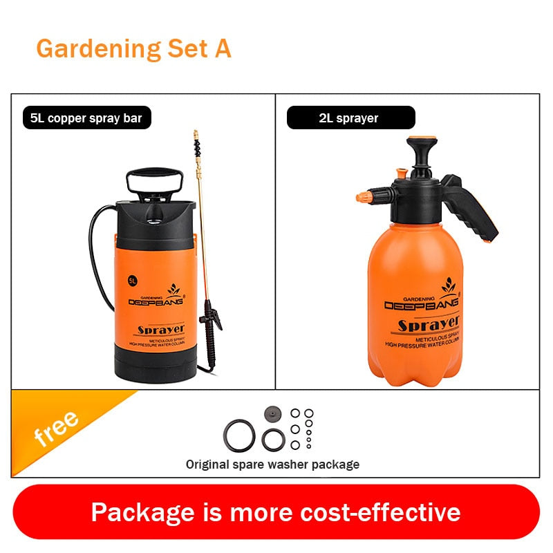 Hot Sale Garden Pressure Sprayer Irrigation Flower Plant Comes With Pressure Gauge Watering Can Pesticide Fertilizer Spray Tool