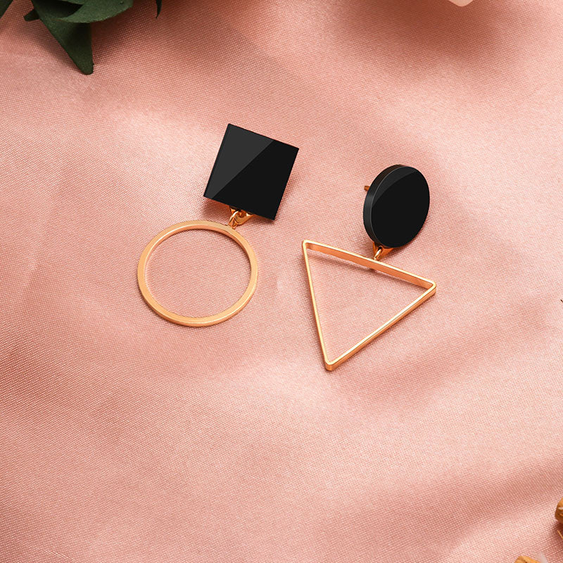 X&P New Fashion Round Dangle Drop Korean Earrings For Women Geometric Round Heart Gold Earring Wedding 2019 kolczyki Jewelry