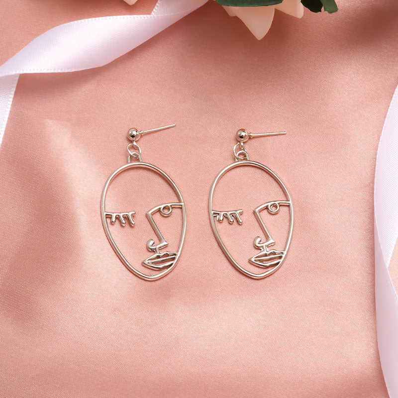 X&P New Fashion Round Dangle Drop Korean Earrings For Women Geometric Round Heart Gold Earring Wedding 2019 kolczyki Jewelry