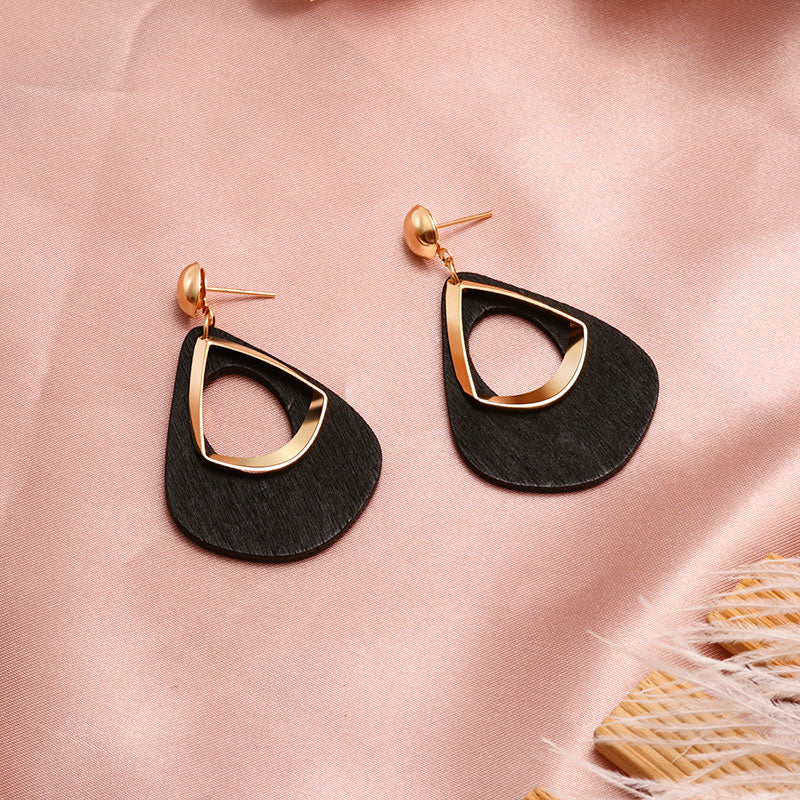 X&P New Fashion Round Dangle Drop Korean Earrings For Women Geometric Round Heart Gold Earring Wedding 2019 kolczyki Jewelry
