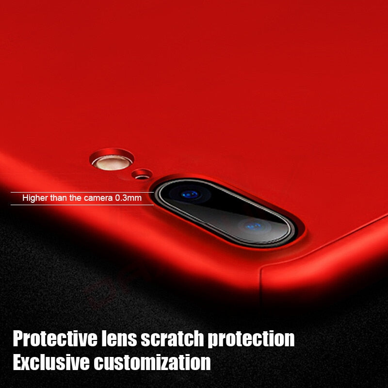 Luxury 360 Full Cover Case For iPhone 7 8 6 6s Plus 5 5s SE Protective Cover For iPhone XS Max XR 7 8 Plus Phone Case With Glass