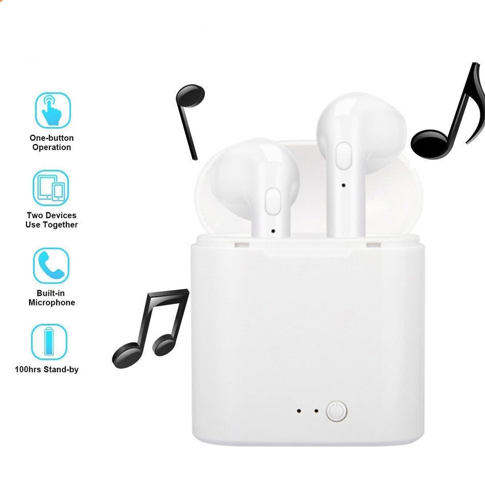 i7s Tws Wireless Headphones Bluetooth Earphones Earbuds Handsfree in ear Sports Headset with Charging Box Mic For iPhone Xiaomi