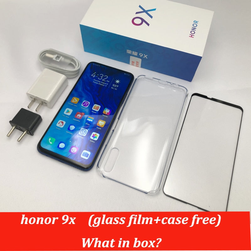 Honor 9x Smart Phone Kirin 810 Octa Core 6.59 inch Lifting Full Screen 48MP Dual Cameras 4000mAh GPU Turbo Mobile Phone