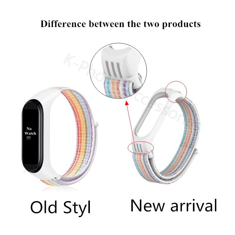 Nylon Strap for Xiaomi Mi band 4 3 replaceable Bracelet Mi band4 band3 Sports Wristband Breathable Bracelet for Xiomi Miband 3 4