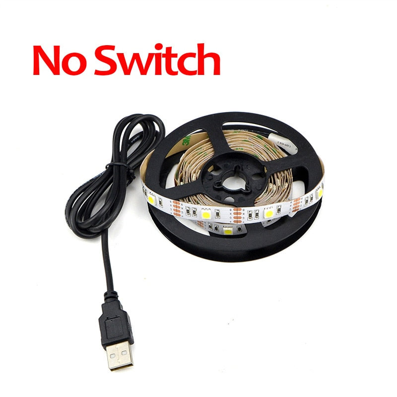 Vanity Makeup Mirror Light 5V USB LED Flexible Tape USB Cable Powered Dressing mirror Lamp Decor 0.5m -5m
