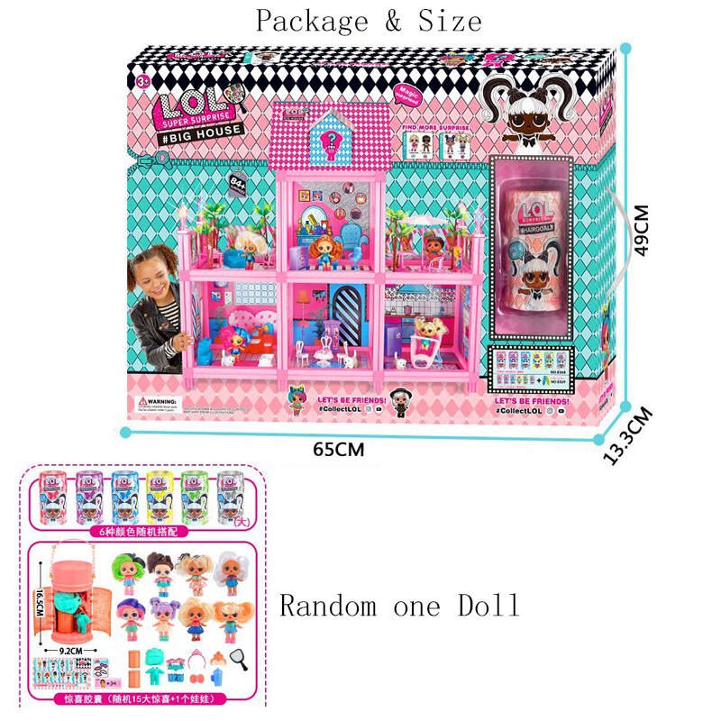 LOL Surprise Original House with 85+ Surprises! Christmas Gift for Children Play House Toy for Girl