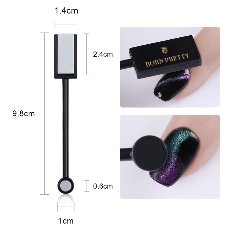 BORN PRETTY 9D Chameleon Cat Eye Nail Gel Magnetic Soak Off UV Gel Nail Polish Romantic Shining Gel Lacquers 5ml Black Base Need