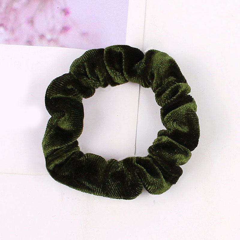 1Pc Women Elastic Hair Ring Winter Soft Velvet Rubber Bands Hair Bands Girls Sweet Solid Color Hair Accessories Ponytail Holder