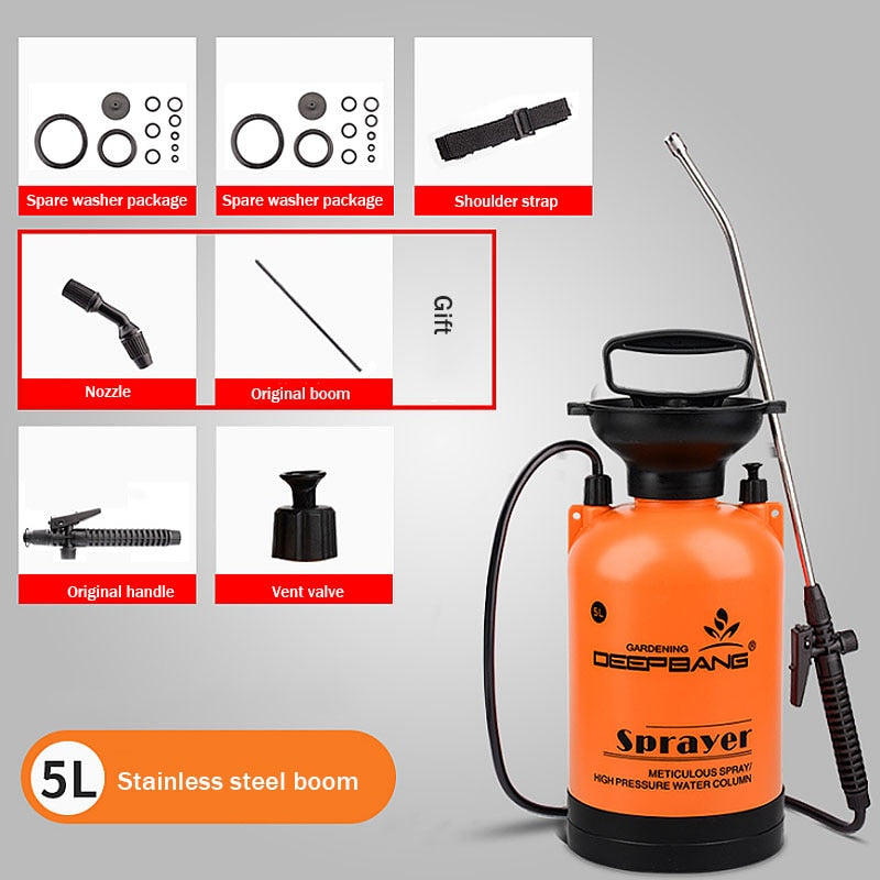 Hot Sale Garden Pressure Sprayer Irrigation Flower Plant Comes With Pressure Gauge Watering Can Pesticide Fertilizer Spray Tool