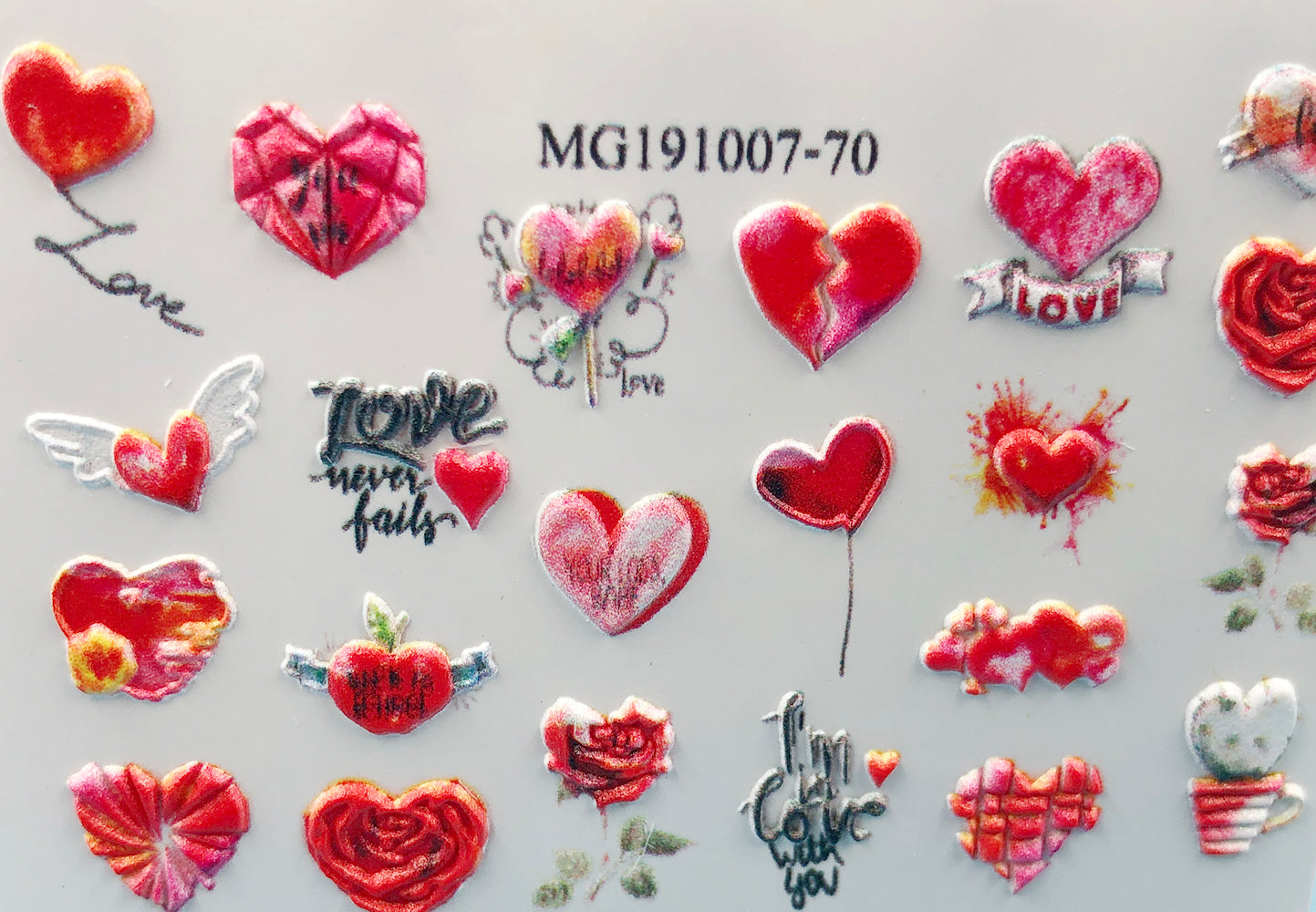 3D Acrylic Engraved  Nail Sticker Winter Sweater Charm desgin Water Decals Empaistic Nail Water Slide Decals Z0249