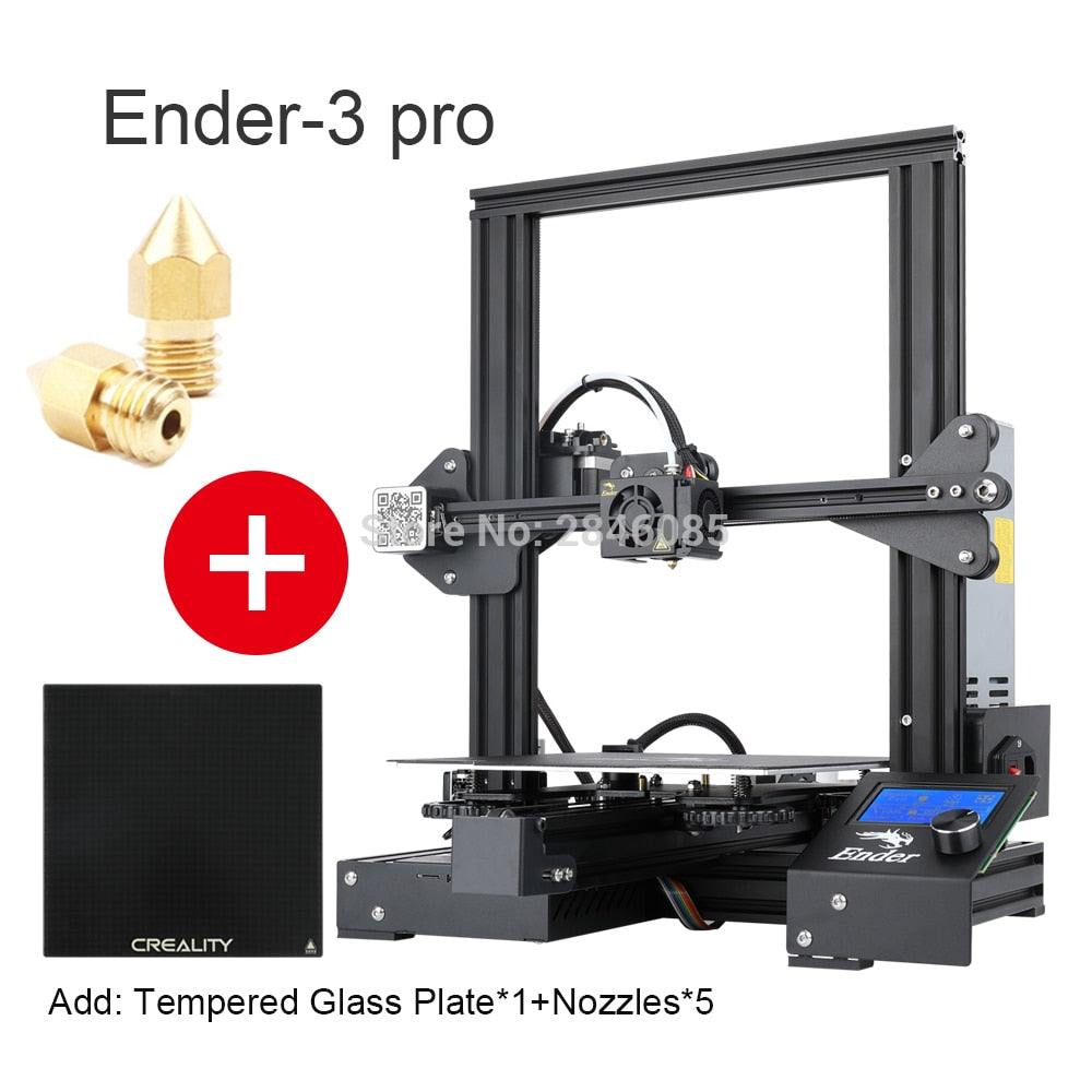 CREALITY 3D Ender-3 Pro 3D Printer Upgraded Magnetic Build Plate Resume Power Failure Printing DIY KIT Mean Well Power Supply