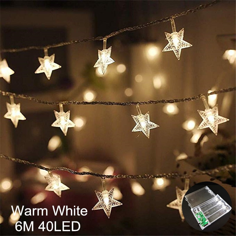 Curtain Fairy String Light LED Christmas Decorations for Home Garland Xmas Light Christmas Valentines 2019 Navidad Ornament Gift