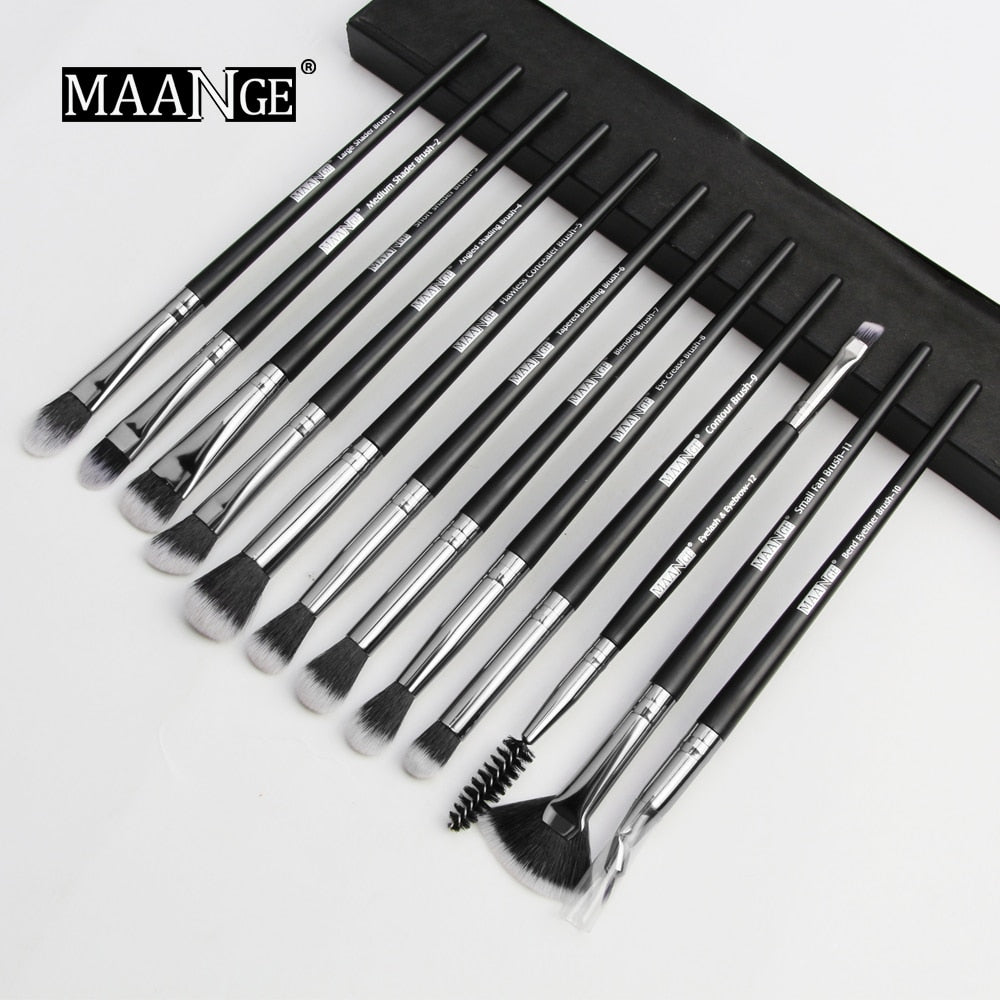 12 Pcs/lot Makeup Brushes Set Eye Shadow Brushes Blending Eyeliner Eyelash Eyebrow Brushes for Makeup Brochas Maquillaje