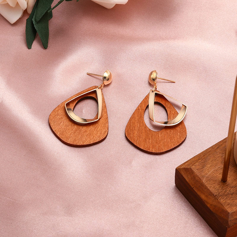 X&P New Fashion Round Dangle Drop Korean Earrings For Women Geometric Round Heart Gold Earring Wedding 2019 kolczyki Jewelry