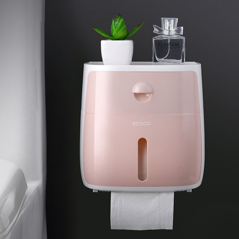 ONEUP Portable Toilet Paper Holder Plastic Waterproof Paper Dispenser For Toilet Home Storage Box Bathroom Accessories