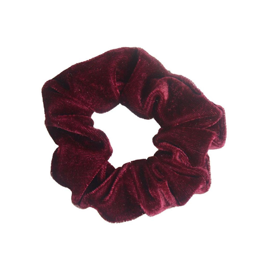 1Pc Women Elastic Hair Ring Winter Soft Velvet Rubber Bands Hair Bands Girls Sweet Solid Color Hair Accessories Ponytail Holder
