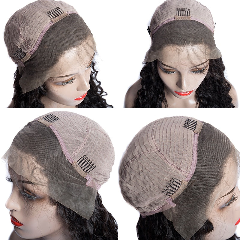 Brazilian Water Wave Wig 13*4 Lace Front Human Hair Wigs Pre Plucked Natural Hairline 150% High Radio Remy Hair Wigs Modern Show