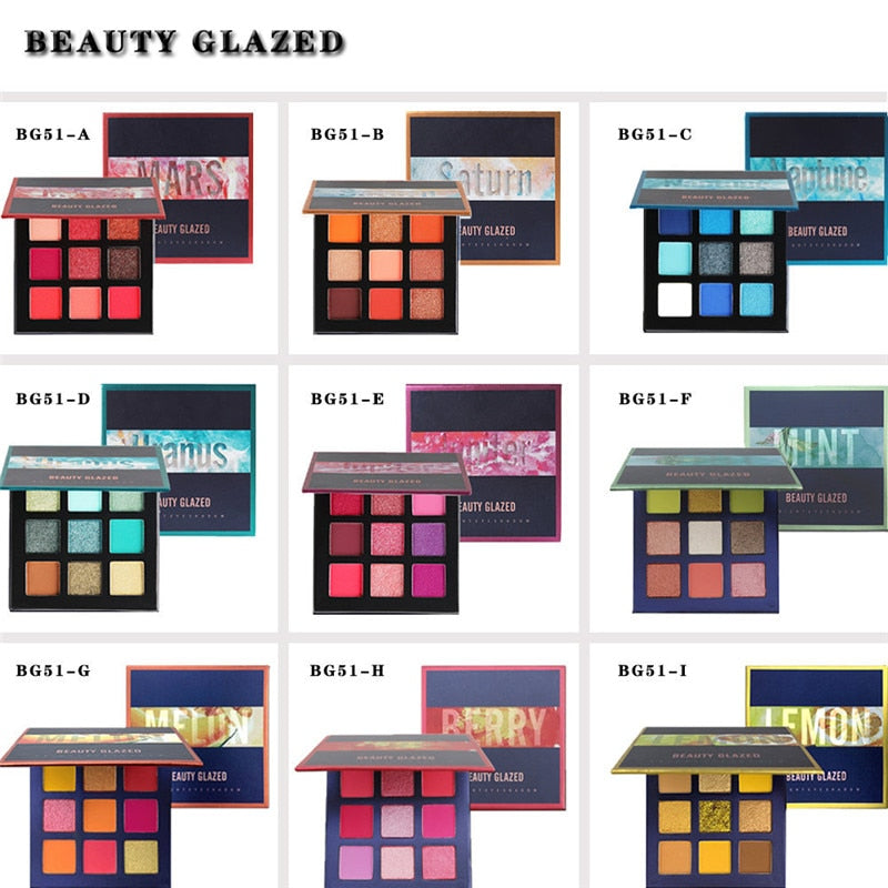 Beauty Glazed Neon Eyeshadow Pallete Colorful Waterproof Eyeshadow Makeup Pallete Lasting High Pigment Effect Eye Shadow