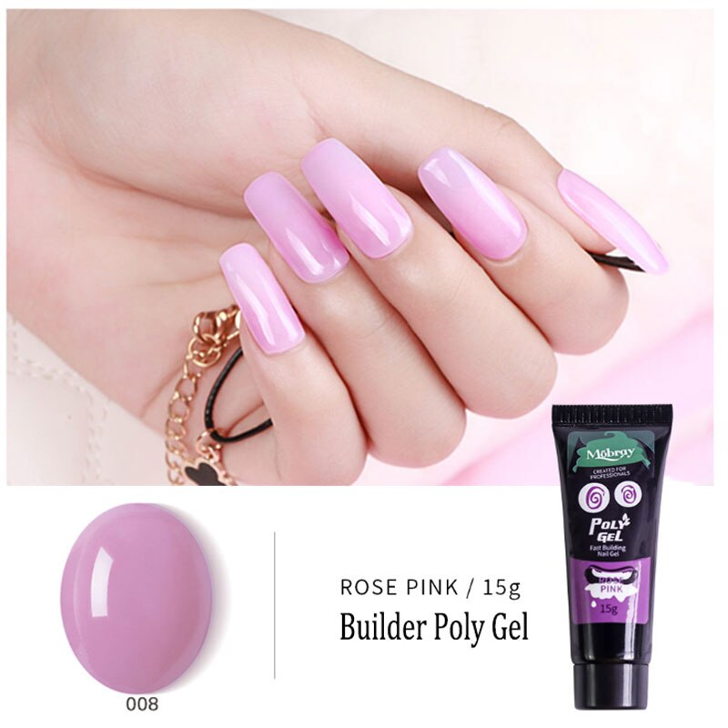 Polygel Nail Acrylic poly gel Pink White Clear Crystal UV LED Builder Gel Tips Enhancement Slip Solution Quick Extension Gel