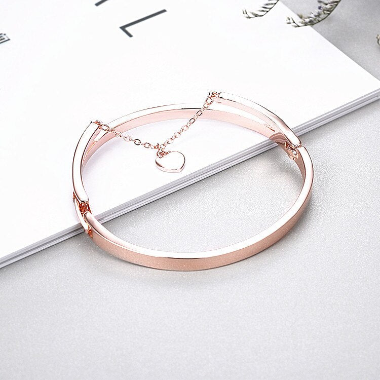 ATTRACTTO Gold Crystal Tassel Bracelets&Bangles For Women Charm Bracelets Jewelry Handmade Stainless Steel Bracelet SBR190535